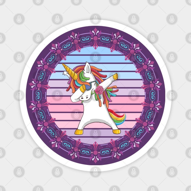 Dabbing Unicorn Magnet by Miozoto_Design